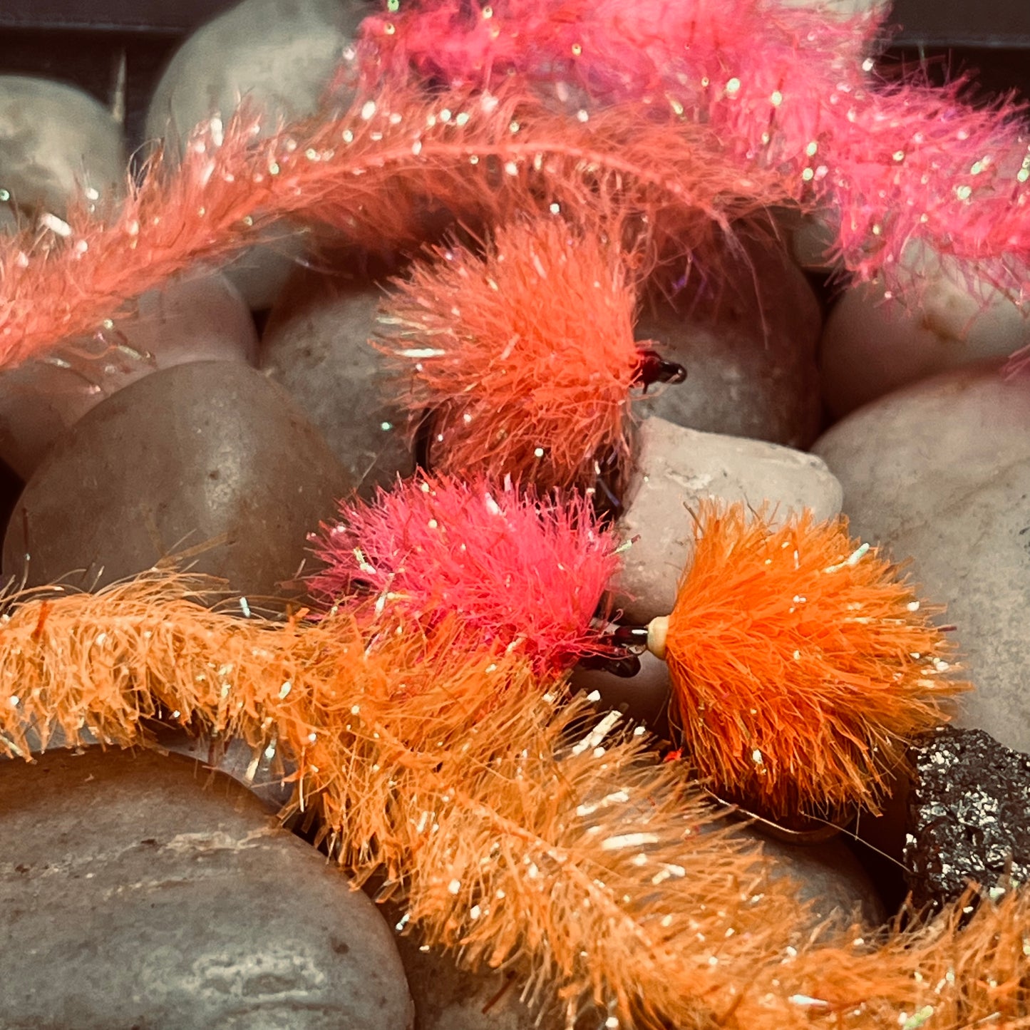 ProTye Mirage Fritz Pack – Coral Reef, Orange and Pink, 10 metres each, premium fly tying material