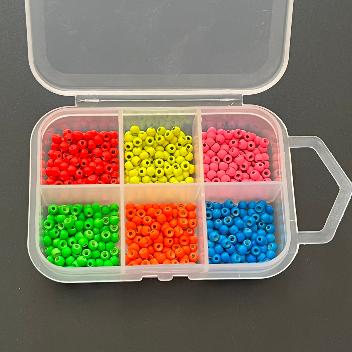 3.2mm Coloured Brass Beads – Box of 600