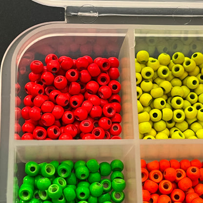 3.2mm Coloured Brass Beads – Box of 600