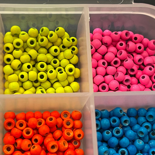 3.2mm Coloured Brass Beads – Box of 600