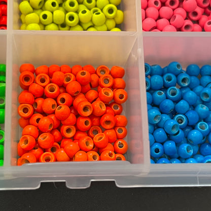 3.2mm Coloured Brass Beads – Box of 600