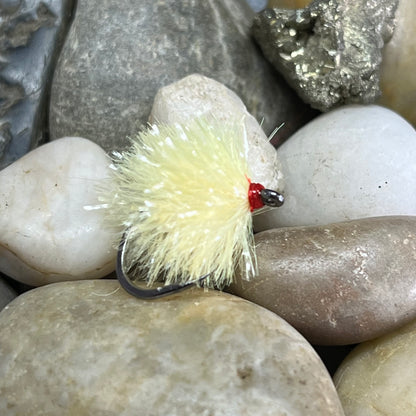 15mm Fritz Hank 30m – Biscuit tied as a blob fly on a hook