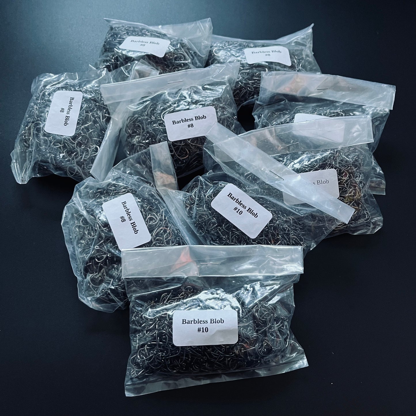 Barbless Blob Hooks – Size 8 & 10 | Pack of 1000