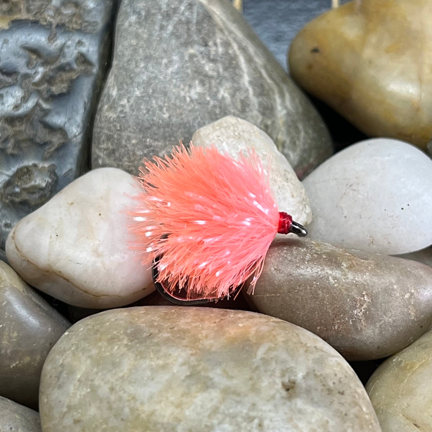 15mm Fritz Hank 30m – Coral Reef tied as a blob fly on a hook