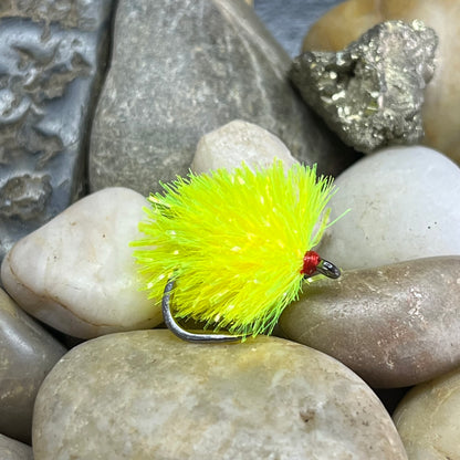 15mm Fritz Hank 30m – Pineapple tied as a blob fly on a hook
